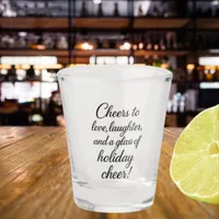Christmas party love laughter cheer shot glass