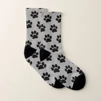 Socks - Multiple Feline Paw Prints