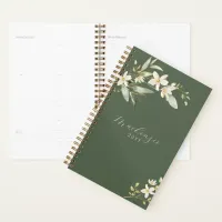 Elegant Green Wildflower Greenery Botanical Planner