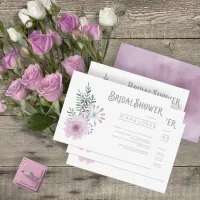 Watercolor Bouquet Bridal Shower Lilac ID654 Invitation