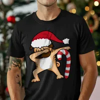 Dabbing Pug Dog Christmas Holiday  T-Shirt