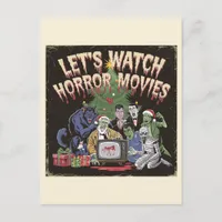  Spooky Christmas Retro Horror Movies  Postcard