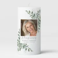 Photo Eucalyptus Funeral Memorial  Pillar Candle