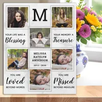 Marble Memorial Keepsake Unique Photo Collage Plaque