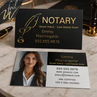 Black Gold Notary Branding Foil Business Cards