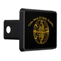 Golden Buddha Reflecting in Serene Waters Hitch Cover