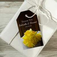 Rustic Daffodils Barn Wood Wedding Favor Tags