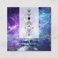 *~* Celtic Nebula Mystical Universe Psychic Medium Square Business Card