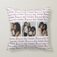 Personalized Best Friends Forever Photo Collage Throw Pillow