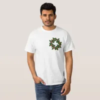 T-Shirt - Wreath of Holly Leaves and Berries