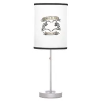 Heartagram Death Is Classic Skeleton Hand Heart Table Lamp