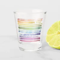 Equality Love Rainbow Brush Strokes LGBTQ ID656 Shot Glass