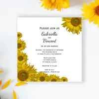 Sunflower Edge Wedding Invitation
