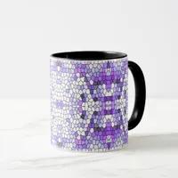 Purple tiles - mosaic, greek style,     mug