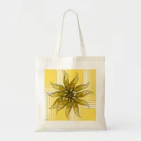 Tote Bag - Feather Pinwheel in Yellow