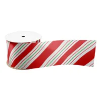 Christmas Candy Cane Stripes ID259 Satin Ribbon