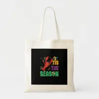 Funny Tis The Season Mardi Gras Crawfish Tote Bag