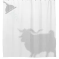 Angora Buck Goat Shadow Silhouette Shadow Buddies Shower Curtain