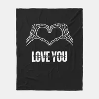 To Death - Skeleton Heart Hands Classic Fleece Blanket