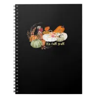 It’s Fall Y’all Autumn Halloween Design Fitted Notebook