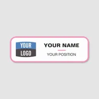 Custom Employee Tag Logo and Name Magnetic Or Safe