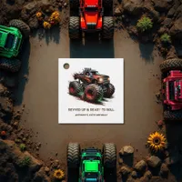 “Revved Up & Ready to Roll” Monster Truck Birthday Favor Tags