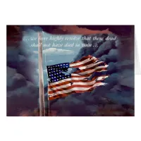 Fallen But Not Forgotten Smoke and Torn Flag Card