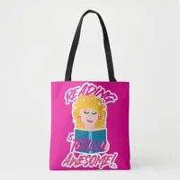  Awesome Reading Book Totally Eighties Art Tote Bag