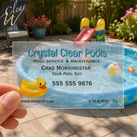 Child Friendly Above Ground Pool Sales  Clear Business Cards