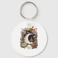 Aesthetic Goblincore And Cottagecore Mushroom Drea Keychain