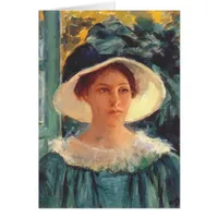 Young Woman in Green, Outdoors in the Sun c. 1914