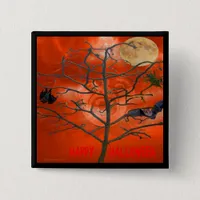 Dead Tree amongst an Orange Scary Sky Button