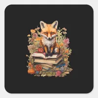 Cottagecore Aesthetic Book Lover Goblincore Casual Square Sticker