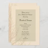 Nature's Branches Wedding Rehearsal Dinner Invitation