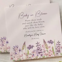 Baby in Bloom Baby Shower Seed Packet Favor Envelope