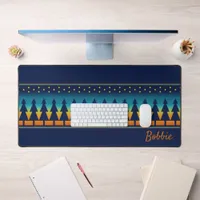 Southwest Sunset Pines and Stars Personalized Desk Mat