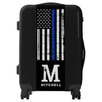 Thin Blue Line Personalized Police Luggage