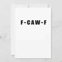 F-Caw-F Essential Simple Clean Holiday Card
