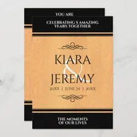 Elegant 5th Wood Wedding Anniversary Celebration Invitation