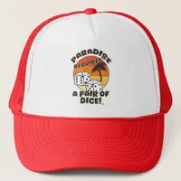 Pair Of Dice Funny Board Gamer Slogan Trucker Hat