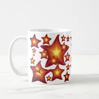 Shining Starfish red and orange design Coffee Mug