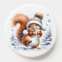 Cute Squirrel in the Winter Snow PopSocket