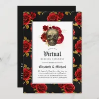 Floral Gothic Online Virtual Wedding Invitation
