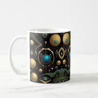 Aztec Stellar Symmetry: Cosmic Pattern Coffee Mug