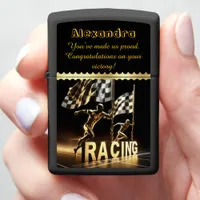 Golden racers dash for victory flags! zippo lighter