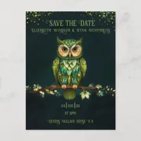 Elegant Owl Blossom Wedding Invitations