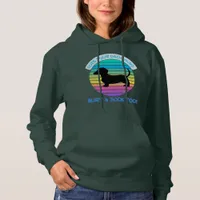 Retro Sunset Does your Dachshund Bury a Sock Too? Hoodie