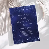 Something blue before I do glitter Bridal Shower Invitation