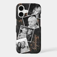 Black Copper Smoke Photo Collage Personalized iPhone 17 Case