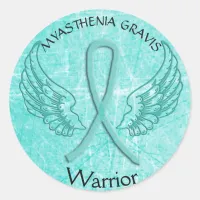 Myasthenia Gravis Angel Wings Warrior Sticker